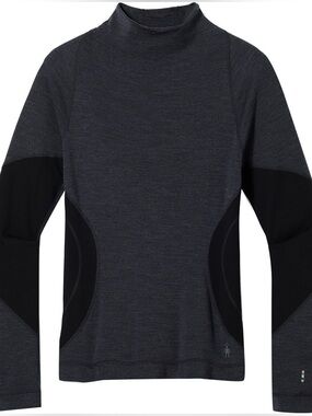 Smartwool Thermal Merino High Neck Top Long Sleeve Gray Extra Large XL